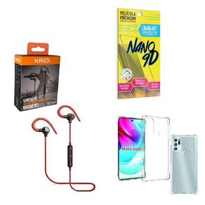 Kit Capinha Motorola G60 S Fone Bluetooth E Película De9D