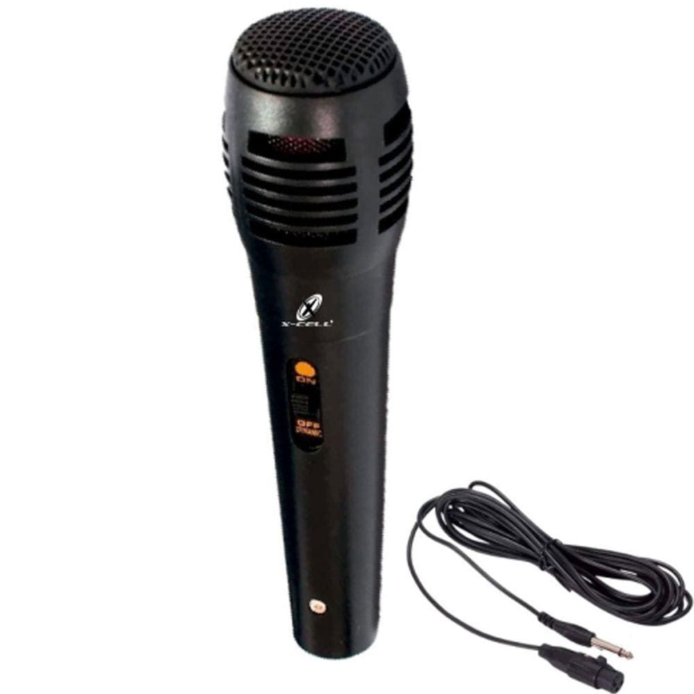 Microfone Com Fio X-Cell XC-MI-01 Anti Ruído P10 Dinâmico 3M