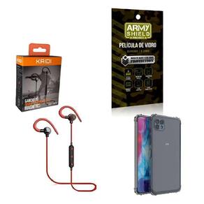 Kit Capa Moto G50 5G Fone Bluetooth E Película De Vidro 3D