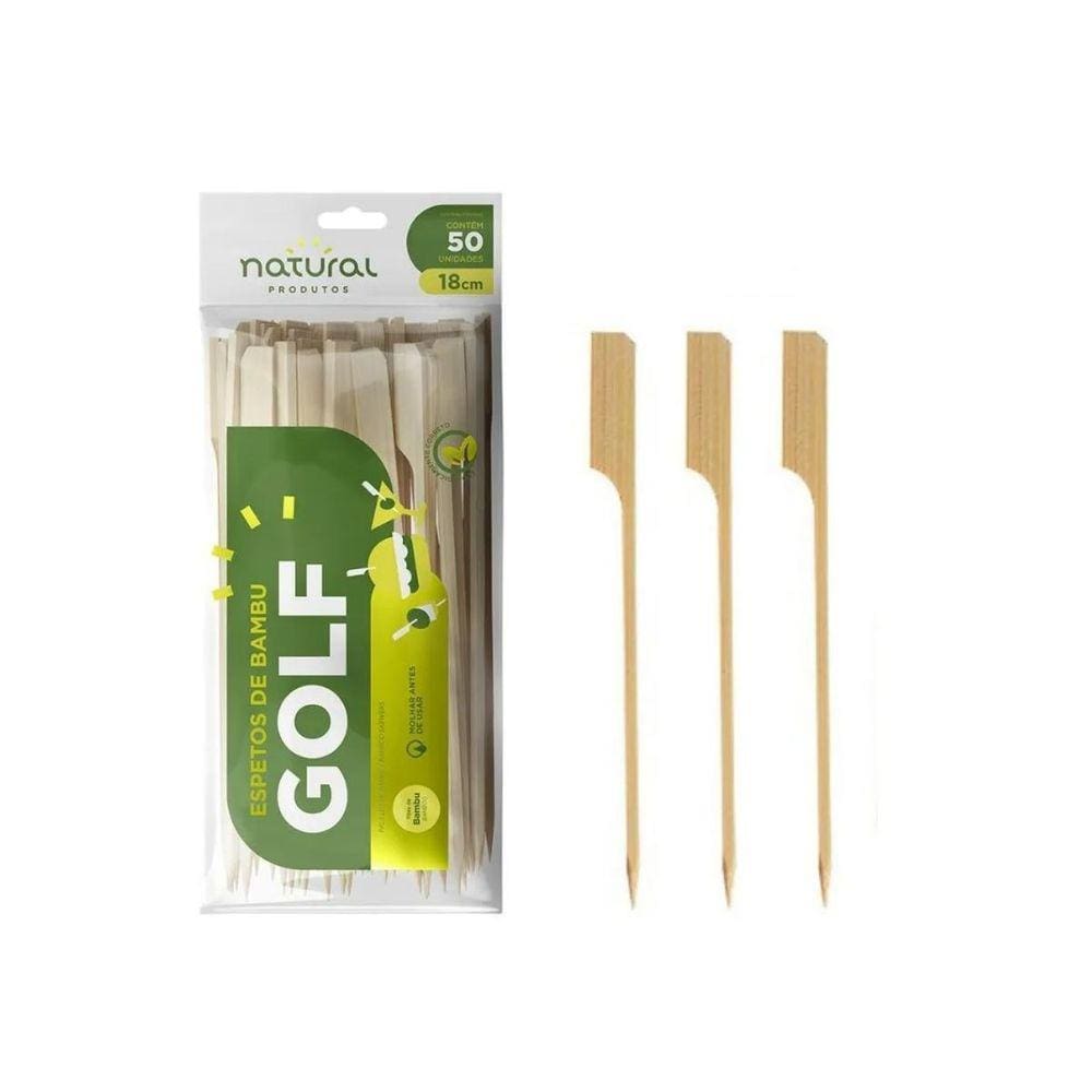 Espeto De Bambú Golf 18Cm Natural Produtos - 400 Unidades