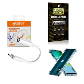 Capa Moto Edge30 Neo + Adaptador P2 P Tipo C + Película 3D