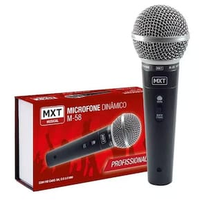 Microfone Dinâmico Profissional Sm58 Mxt M-58 + Cabo 3m