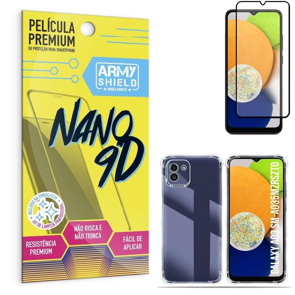 Capinha Samsung A03 Anti Shock + Película Nano Cerâmica 9D