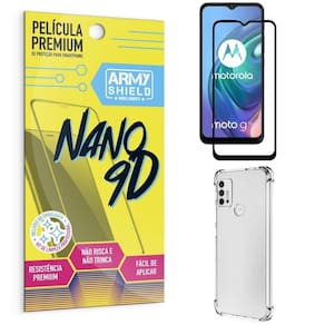 Capa Capinha Moto G10 Anti Shock + Película Nano Cerâmica 9D