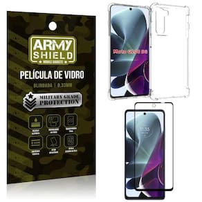 Capa Capinha Moto G200 Anti Shock + Película De Vidro 3D