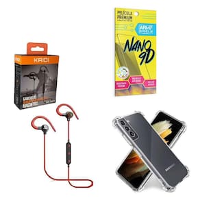 Kit Capinha Samsung S21 Fone Bluetooth E Película 9D