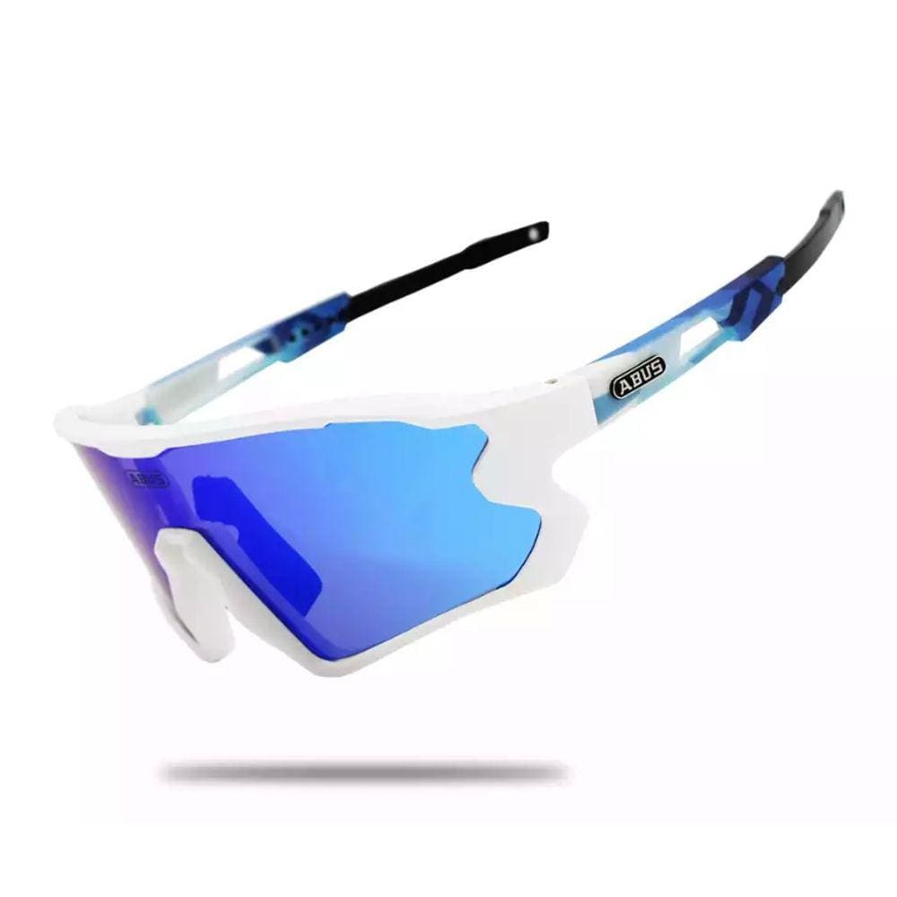 Óculos Abus Y1 Branco Haste Azul
