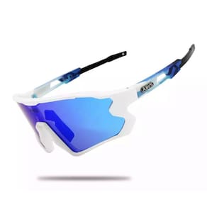 Óculos Abus Y1 Branco Haste Azul