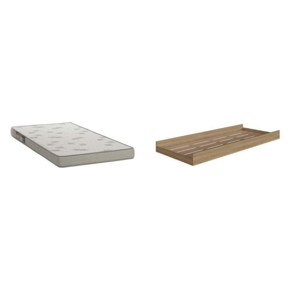 Cama Auxiliar para Beliche 1 Colchão Aveiro Oak