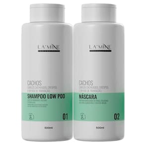 Kit Shampoo + Máscara Cachos Cabelos Cacheados Lamine 500ml