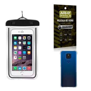 Capa A Prova D`Água E7 Plus + Capa Anti Shock + Película 3D