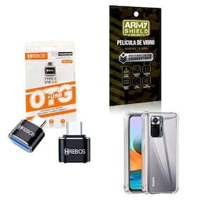 Kit Usb Para Tipo C + Capinha Xiaom Mi Note 10 + Película 3D