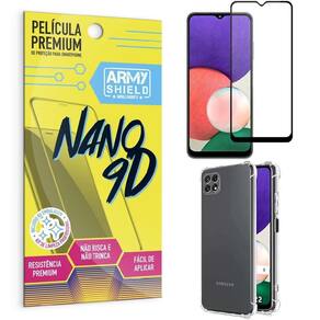 Capa Samsung A22 5G Anti Shock + Película Nano Cerâmica 9D