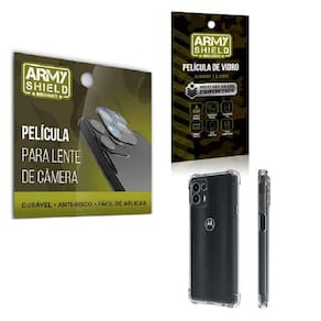 Película De Câmera E Tela Moto Edge 20 Pro E Capa Anti Shock