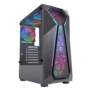 Gabinete Gamer K-mex Warlock Cg-a1d4 Led Rgb e Lateral Vidro