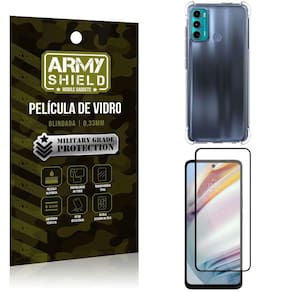Capa Capinha Moto G60 Anti Shock + Película De Vidro 3D