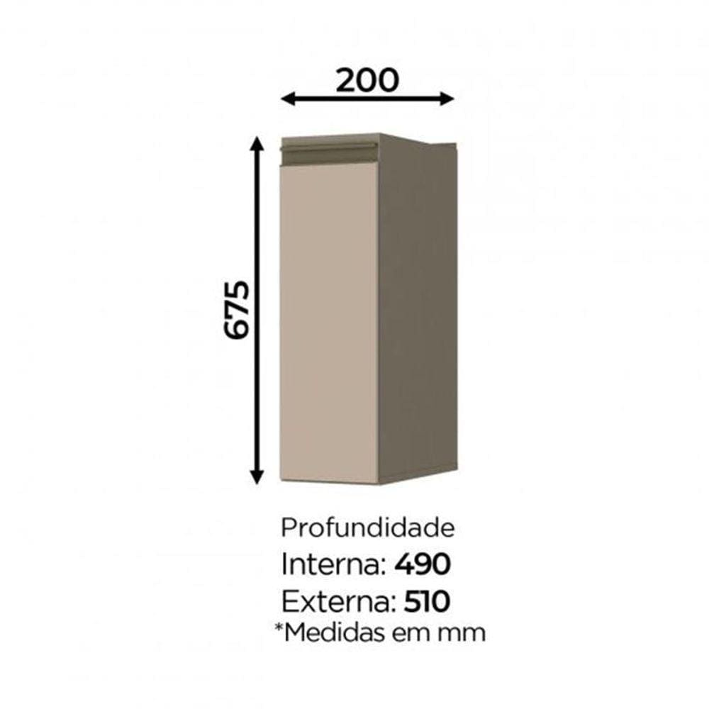 Balcão para Condimentos 20cm Connect - Móveis Henn