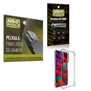 Película De Câmera E Tela Moto Edge 20 E Capinha Anti Shock