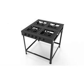 Fogão Industrial 4 Bocas sem Forno Preto