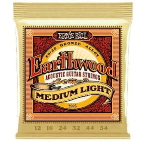 Encordoamento P-violão Aço Earthwood Media Leve 80-20 Bronze Ernie Ball 012"-054" P02003