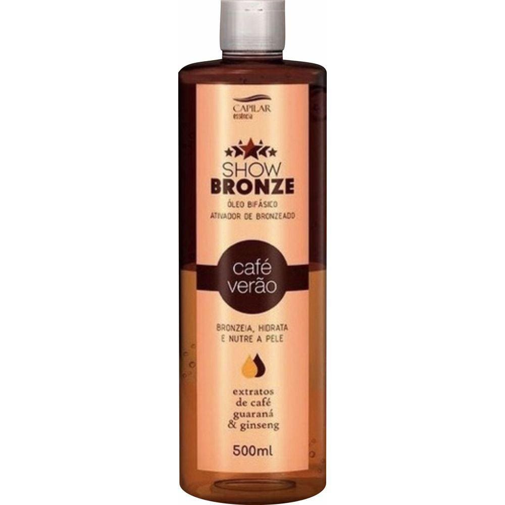 Óleo Bifásico Ativador de Bronzeado Café Verão 500ml - CAPILAR ESSÊNCIA