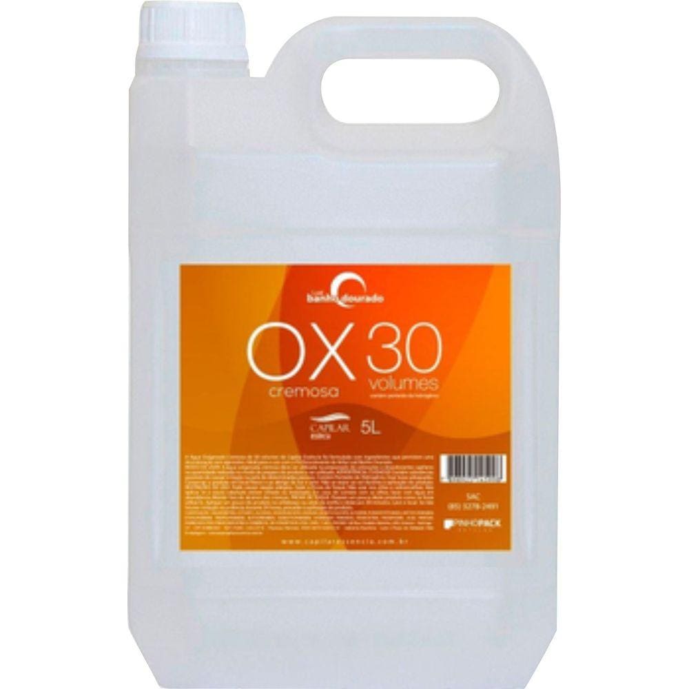 Ox Cremosa 30 Volumes Lual Banho Dourado 5Lt - CAPILAR ESSÊNCIA