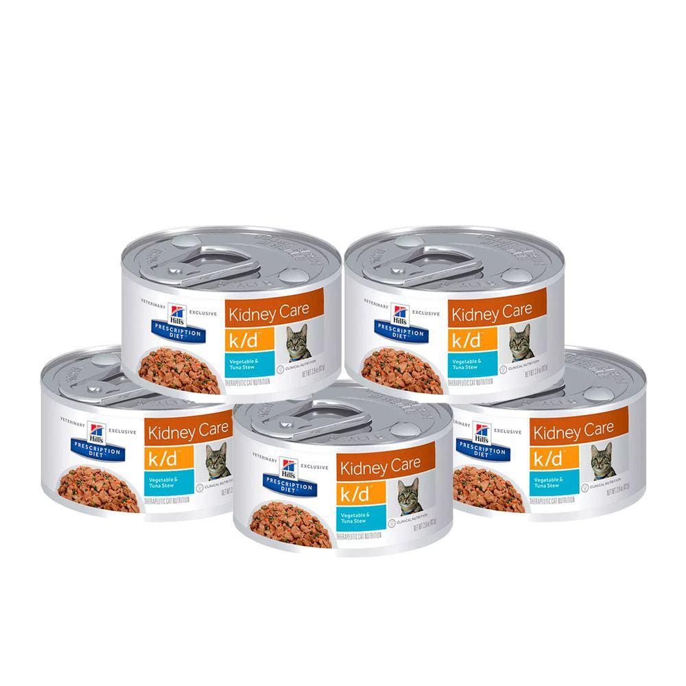 KIT 5 Ração Hill s Prescription Diet K/D Gatos Renal Atum