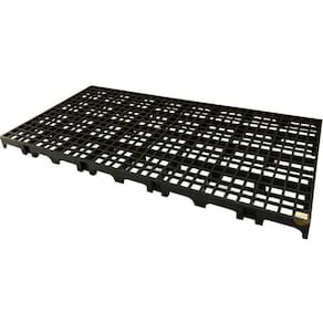 Palete Pallet Estrado Chao Plástico Preto 2,5 X 25 X 50