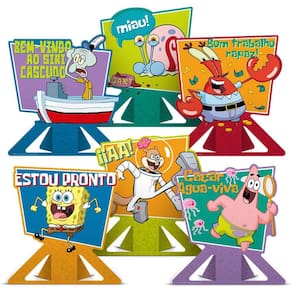 Decoração de Mesa Bob Esponja 06 Unidades