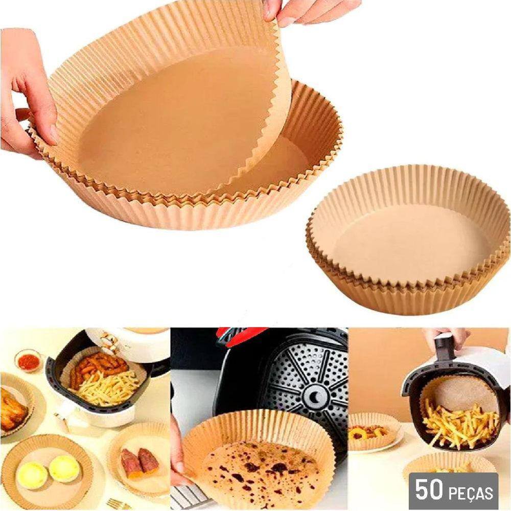 Forma Descartável De Air Fryer Fritadeira Pegador 50Un