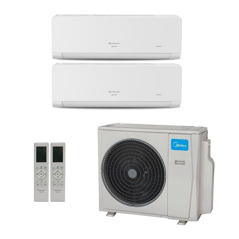 Ar-Condicionado Multi Split Inverter Springer Midea 18.000 (2x Evap HW 9.000) Quente/Frio 220V