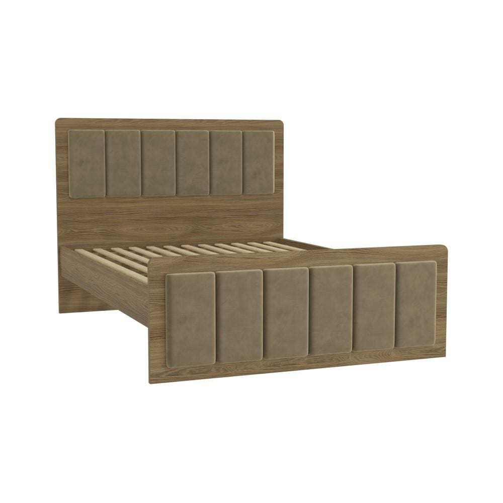 Cama de Casal Kappesberg para Colchão de 138cm com Cabeceira Marrom