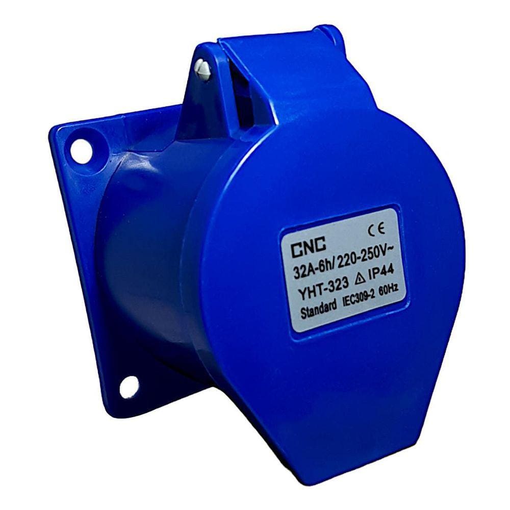 Tomada Industrial Sobrepor Femea Modelo Yht-323 220-240V 32A