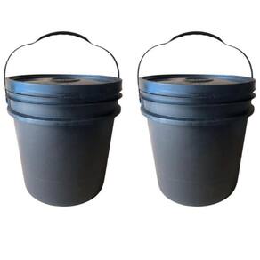 Balde Para Armazenar Agua 16 Litros Com Tampa - 2 Pçs