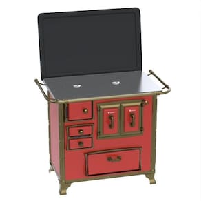 Fogao a Lenha N 1 Renaissance Chapa de Aluminio Vermelho