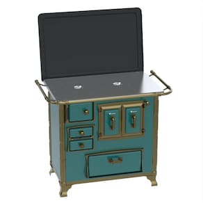 Fogao a Lenha N 1 Renaissance Chapa de Aluminio Turquesa