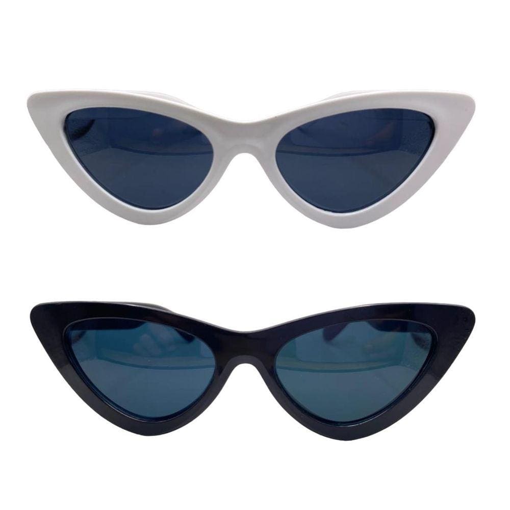 Kit 2 Oculos Gatinho Preto É Branco Pra Festa Rápida