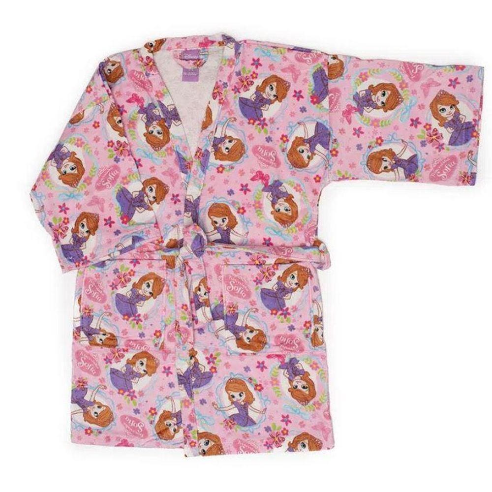 Roupão Infantil Velour P Princesa Sofia Dohler
