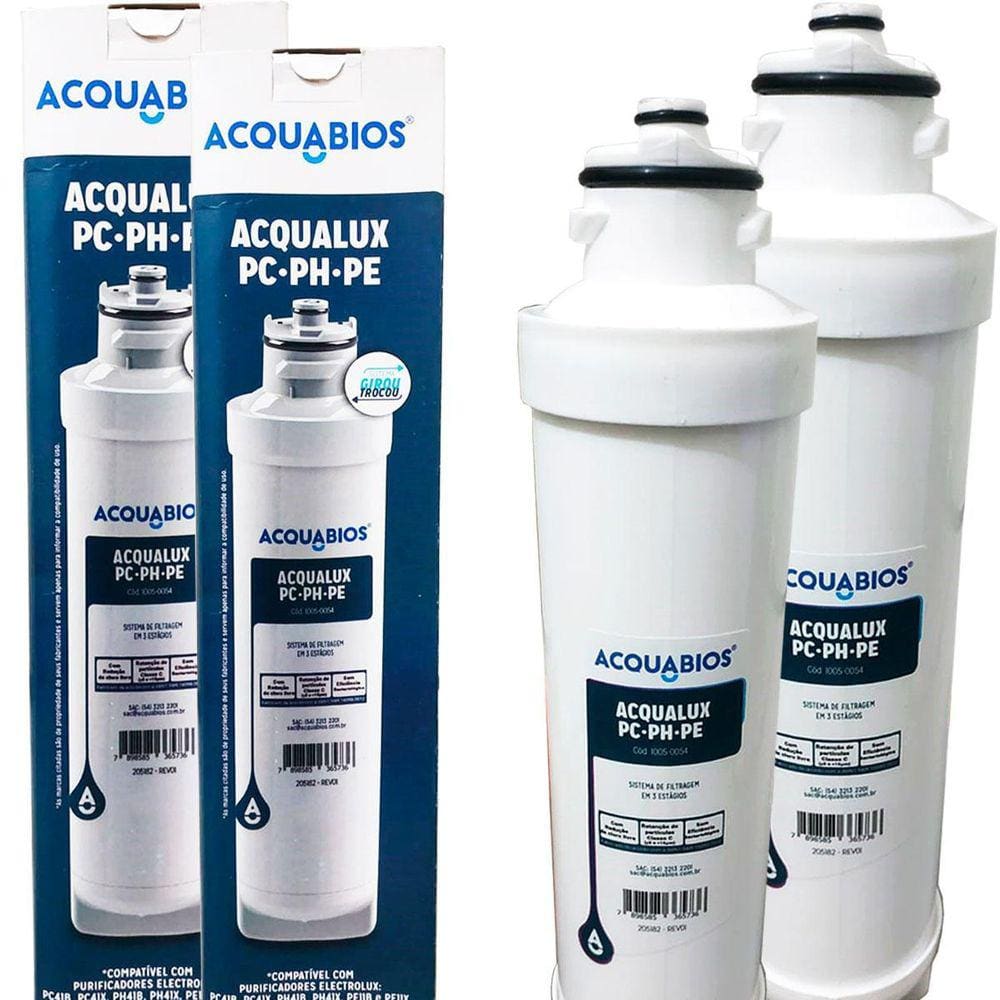 Kit 2 Filtro Refil Compatível Electrolux Pe11 Pc41 Ph41