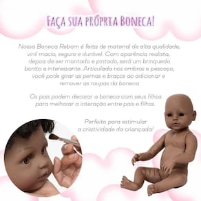 Kit Reborn Molde Menina Negra + Corpo Direto Da Fabrica