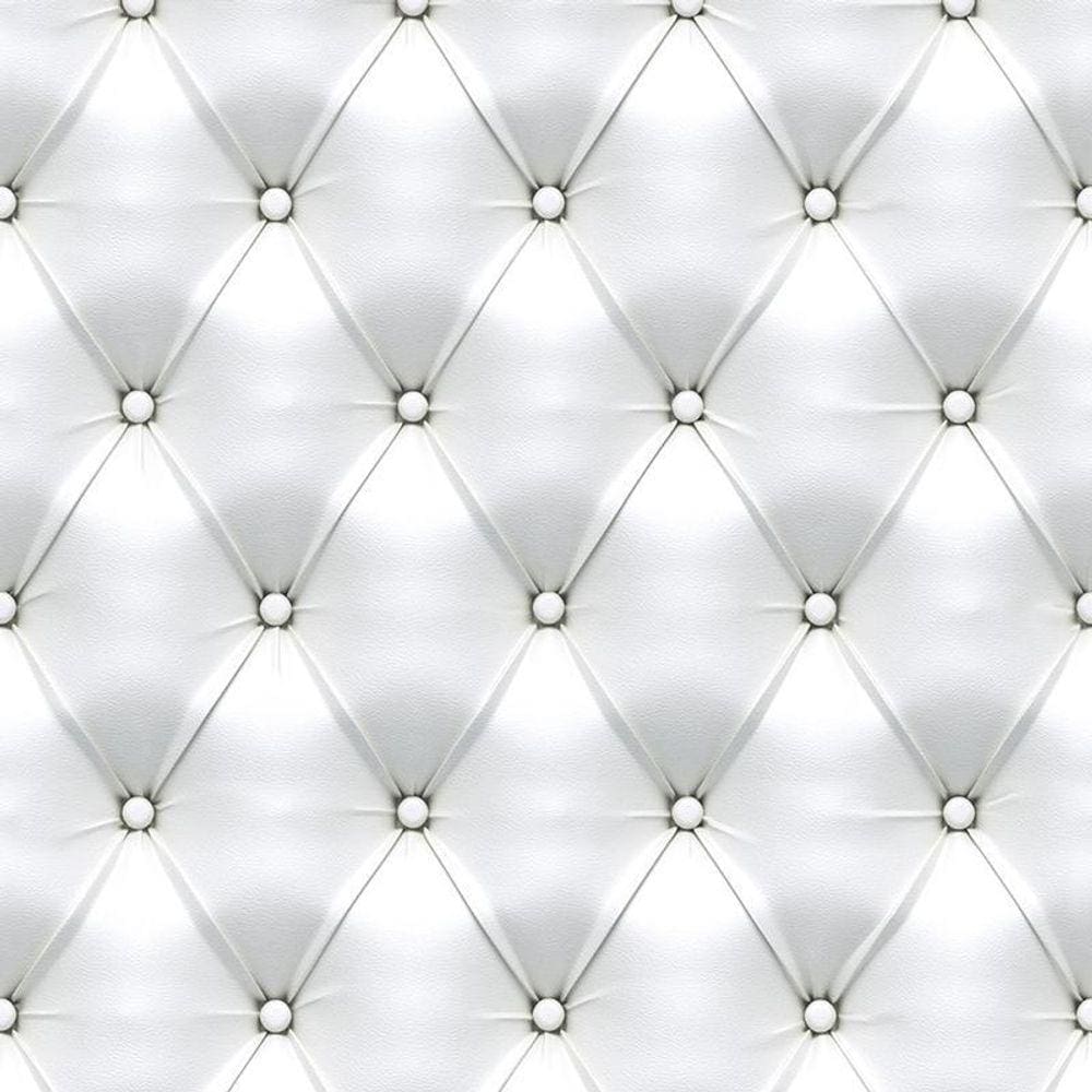 Kit 9 Rolos Papel De Parede Adesivo Couro Branco 3,0M