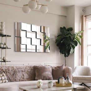 Espelho Decorativo 3D Liverpool - Painel Vidro 28 Peças