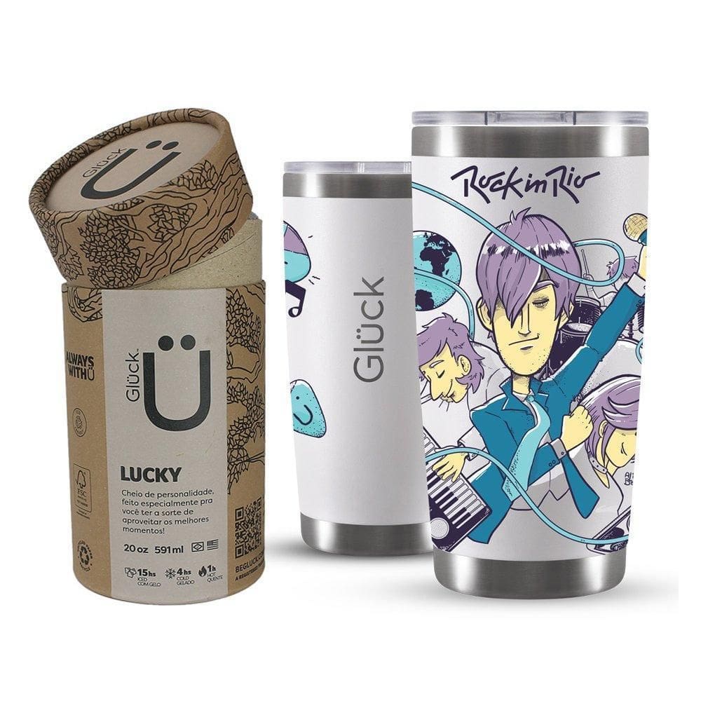Copo Térmico Gluck Lucky Future Rock In Rio Synth 591Ml Off