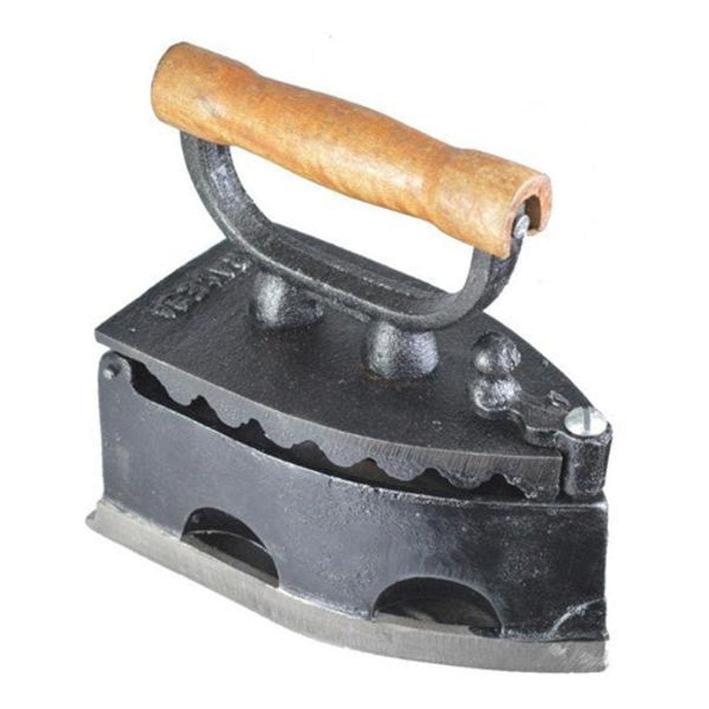 Ferro De Passar À Brasa Artesanal Ferro Fundido Mod Antigo