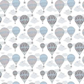 Kit 10 Rolos Papel De Parede Adesivo Inf Balão Azul 3,0M