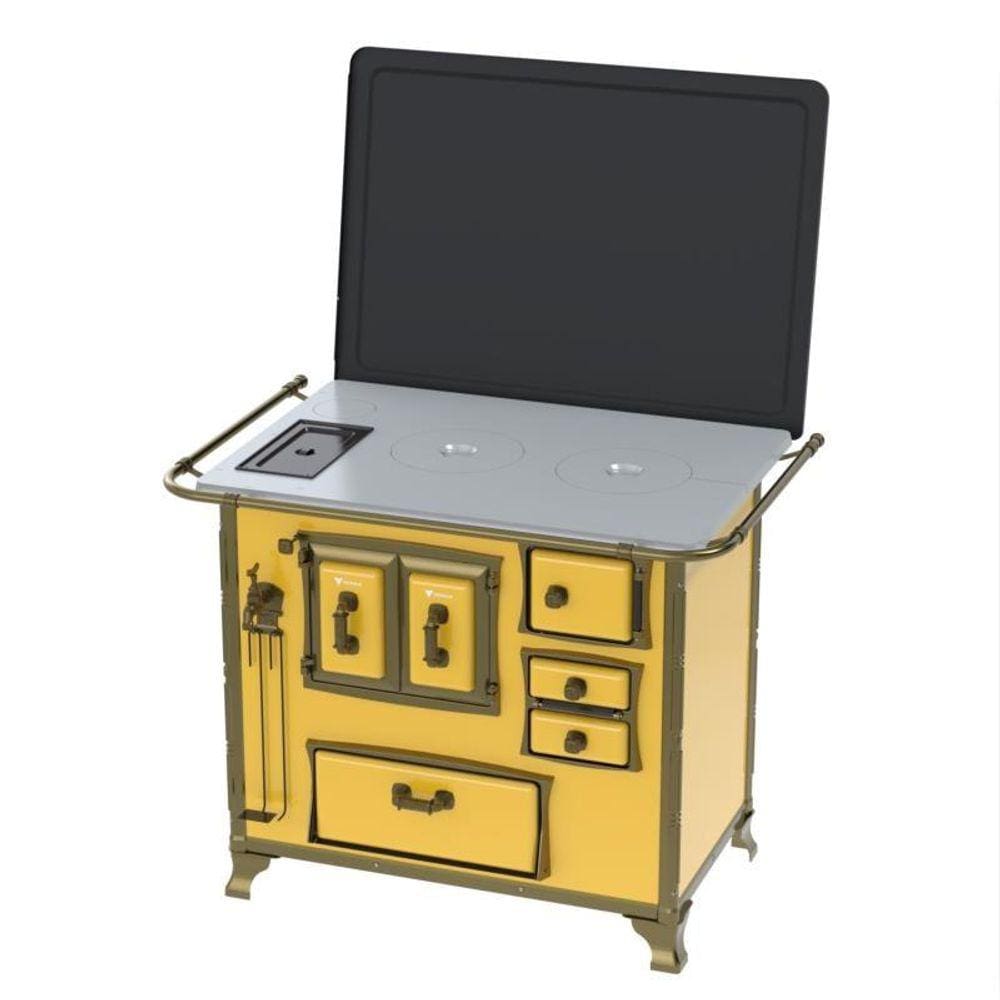 Fogao a Lenha N 2 Renaissance Chapa de Aluminio Amarelo Cald