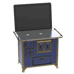 Fogao a Lenha N 2 Renaissance Chapa de Aluminio Azul