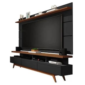Rack C/ Painel Vivare 1.8 Wood Black/Freijo - Giga Móveis