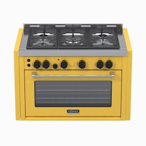 Fogao de Embutir 5 Bocas Venax Temis Amarelo Gas Glp