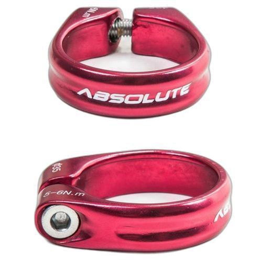 Abraçadeira Bike Canote Selim 31,8Mm Absolute Vermelha